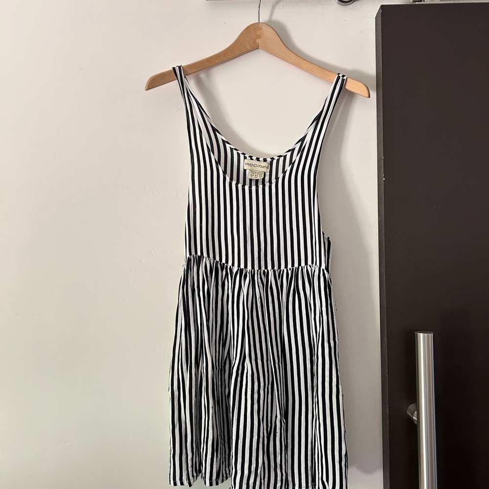Black and White Striped Dress